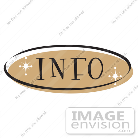 #29505 Royalty-free Cartoon Clip Art of a Brown Info Website Button That Could Link To An Information Page On A Site by Andy Nortnik