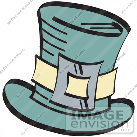 #29507 Royalty-free Cartoon Clip Art of a Leprechaun’s Green Tophat With A Buckle by Andy Nortnik