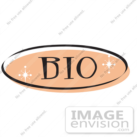 #29511 Royalty-free Cartoon Clip Art of Tan Bio Website Button That Could Link To An Information Page On A Site by Andy Nortnik