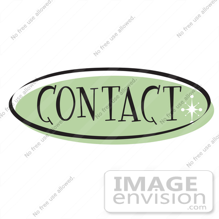 #29533 Royalty-free Cartoon Clip Art of a Green Contact Website Button That Could Link To A Customer Service Information Page On A Site by Andy Nortnik