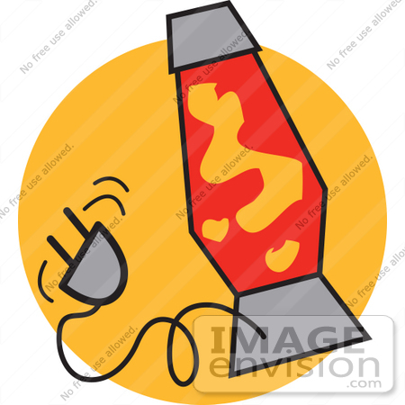 #29572 Royalty-free Cartoon Clip Art of a Silver Lava Lamp With Red Oil And Orange Wax by Andy Nortnik