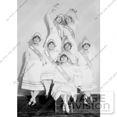 #30223 Stock Photo of a Group Of Women’s Suffrage Dancers Posing For A Portrait by JVPD