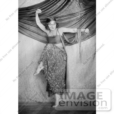 #30224 Stock Photo of a Beautiful Young Woman, Rasch, In Costume, Dancing On Stage by JVPD