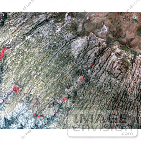 #30663 Stock Photo Of The Western Slope Of Andes, Peru, As Seen From Space by JVPD