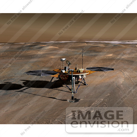#30668 Stock Photo Of The Phoenix Mission Lander On Mars by JVPD