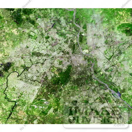 #30669 Stock Photo Of Delhi, India As Seen From Space by JVPD