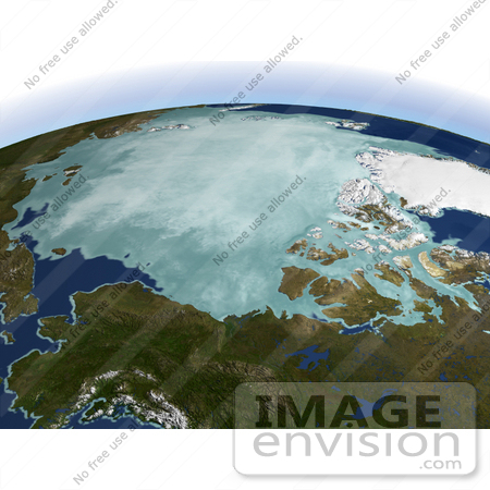 #30714 Stock Photo Of The 2004-2005 Winter-Season Of Arctic Sea Ice With A Smaller Recovery Of Sea Ice Extent Than Any Previous Winter In The Satellite Record, And The Earliest Onset Of Melt Throughout The Arctic by JVPD