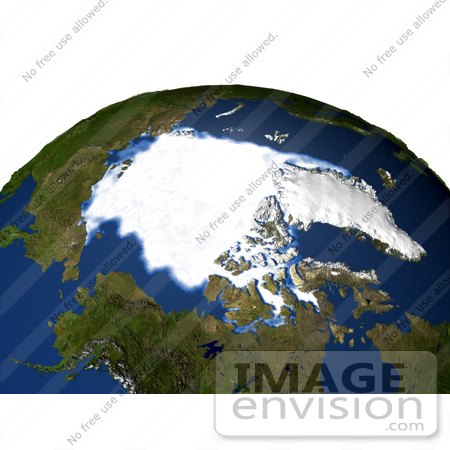 #30715 Stock Photo Of The Arctic Sea Ice Minimum For 1979 Showing The Ice Spanning Over The Sea by JVPD