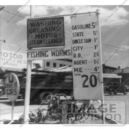 #3087 Gas Station Prices, 1938 by JVPD