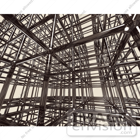 #31847 Abstract Metal Construction Stock 3D Illustration by Oleksiy Maksymenko