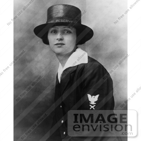#32126 Stock Photo of Joy Bright Hancock, Yeoman First Class, USNR, Posing In Her United States Navy Uniform, February 1918 by JVPD