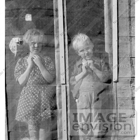 #3217 Browning Children in Doorway by JVPD