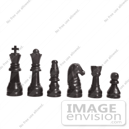 #324 Photo of Black Chess Pieces on White by Jamie Voetsch