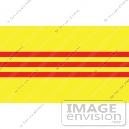 #34071 Clip Art Graphic of the Red And Yellow Bands On The Former South Vietnam Flag by JVPD