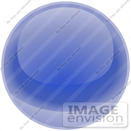#34476 Clip Art Graphic of a Blue Shiny Globe Reflecting Light by Jester Arts