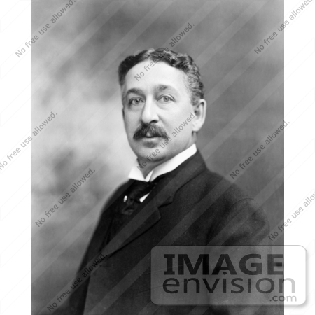#35674 Stock Photo Of A Man, King Camp Gillette, Inventor Of The Safety Razor, Seated With His Head Facing Front by JVPD