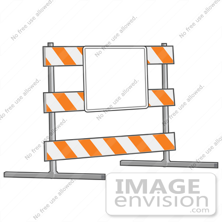 blank orange construction sign