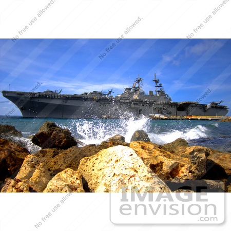 #36181 Stock Photo of The Amphibious Assault Ship USS Kearsarge (Lhd 3) Visiting The Netherlands Antilles For The Humanitarian Service Project, Continuing Promise 08 by JVPD