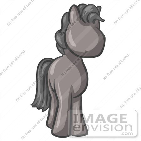 #36281 Clip Art Graphic of a Grey Pony by Jester Arts