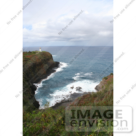 #36540 Stock Photo of The Kilauea Lighthouse As Seen From The Overlook, Kauai, Hawaii by Jamie Voetsch