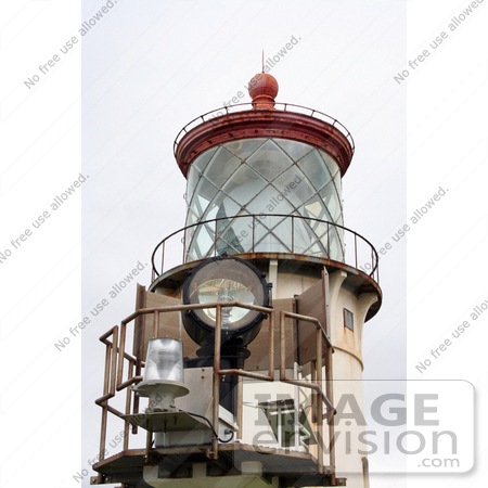 #36542 Stock Photo of The New And Old Lights Of The Kilauea Lighthouse, Kauai, Hawaii by Jamie Voetsch