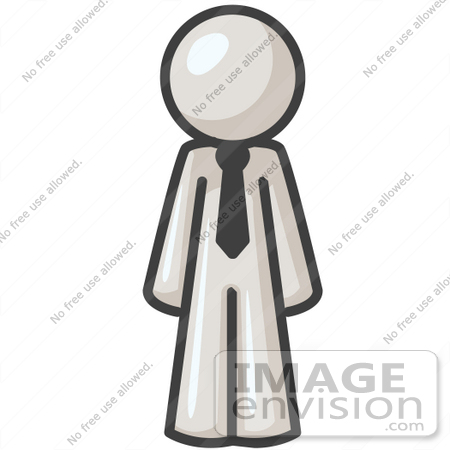 #37488 Clip Art Graphic of a White Guy Character Wearing a Tie by Jester Arts
