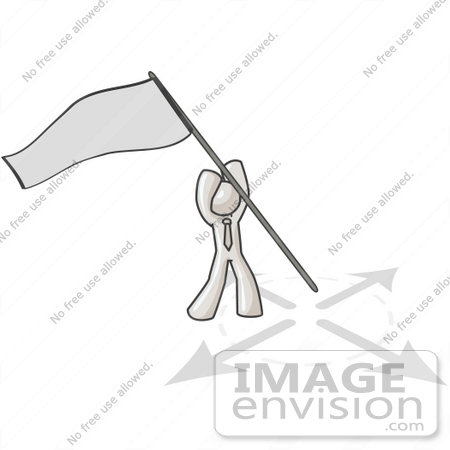 #37514 Clip Art Graphic of a White Guy Character Claiming Territory by Jester Arts