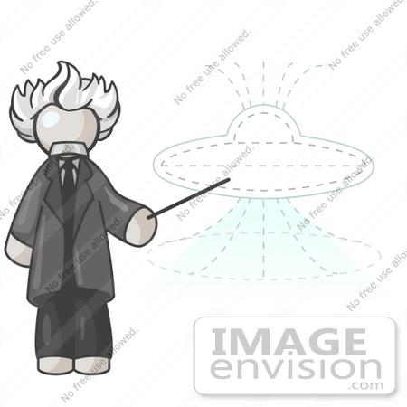 #37535 Clip Art Graphic of a White Guy Character as Albert Einstein by Jester Arts
