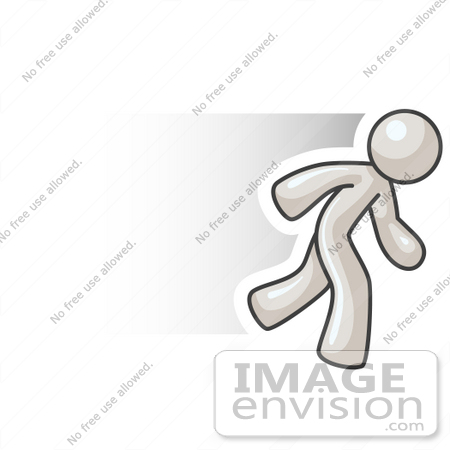 #37557 Clip Art Graphic of a White Guy Character Running by Jester Arts