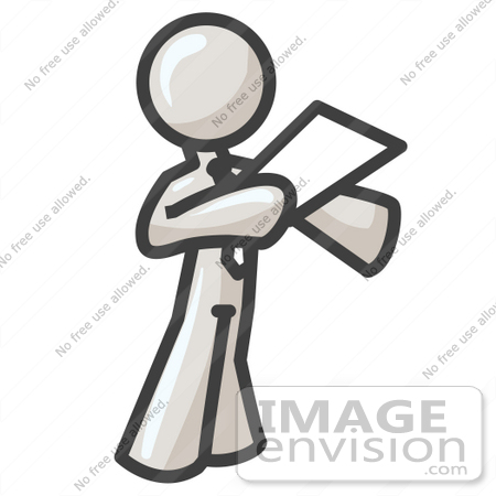 #37596 Clip Art Graphic of a White Guy Character Giving a Speech by Jester Arts