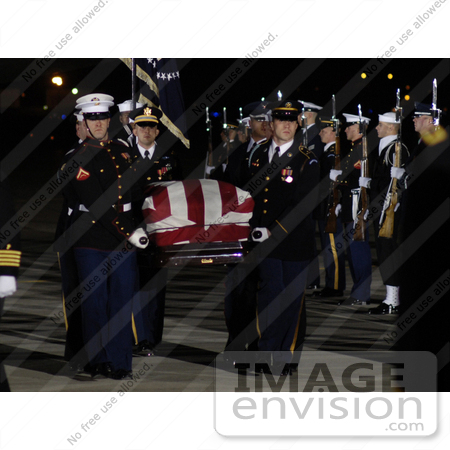 #3834 Military Honor Guard Carrying Ford Casket by JVPD