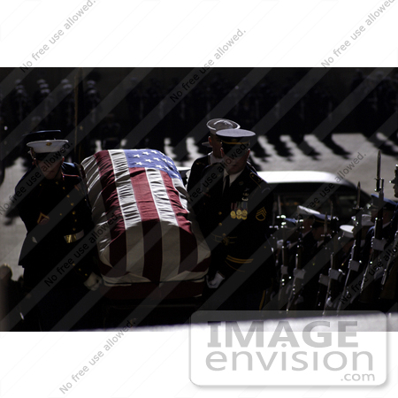 #3836 Carrying Ford Casket, East Steps by JVPD