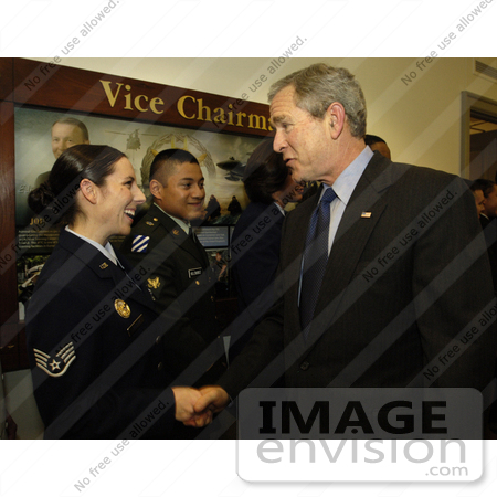 #3878 George W Bush Shaking Hands by JVPD