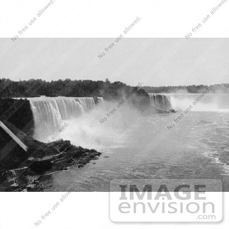 #40656 Stock Photo Of Niagara Falls As Seen From Steel Arch Bridge by JVPD
