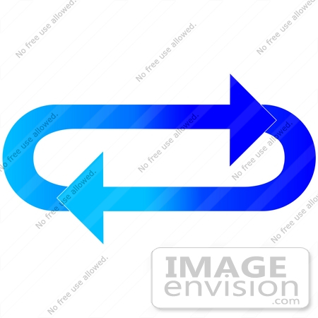 #40706 Clip Art Graphic of Gradient Dark And Light Blue Arrows Circling In An Oval In A Clockwise Motion by DJArt