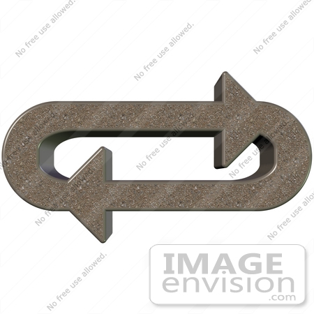 #40711 Clip Art Graphic of Cement Arrows Circling In An Oval In A Clockwise Motion by DJArt
