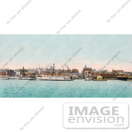 #40787 Stock Photo of Steamships In The Harbor On The Toronto Waterfront, Ontario, Canada by JVPD