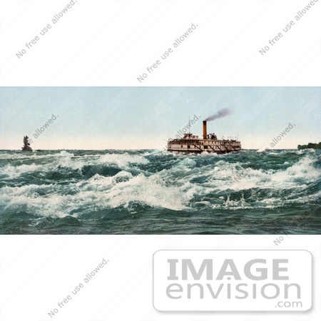 #40788 Stock Photo of a Steamship Transporting Passengers Across The Lachine Rapids On The Saint Lawrence River, Near Montreal, Canada by JVPD
