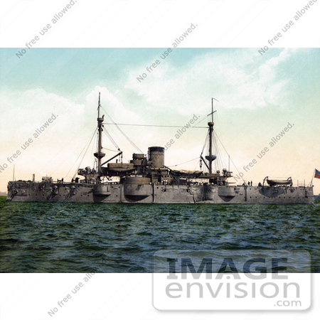 #40875 Tock Photo Of The Battleship USS Texas by JVPD