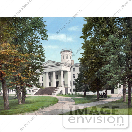 #40898 Stock Photo of Paths In Front Of Pennsylvania College In Gettysburg, Pennsylvania by JVPD