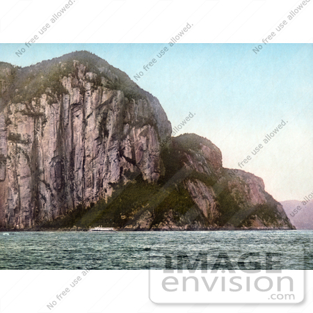 #40913 Stock Photo of Cape Trinity And Cliffs On The Saguenay River, Quebec, Canada by JVPD