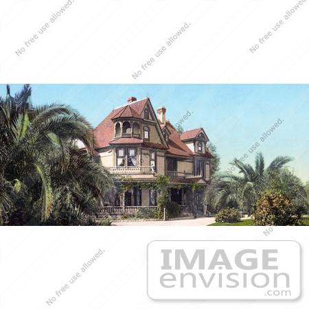 #40935 Stock Photo Of The Beautiful Old House Of Mr. Albert K. Smiley In Redlands, California by JVPD