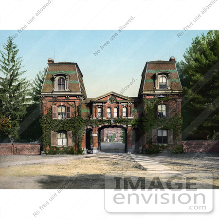 #40941 Stock Photo Of The Entrance Gate At Vassar College In Poughkeepsie, New York by JVPD