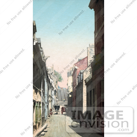 #40945 Stock Photo Of Champlain Street Through Residential Houses In Quebec, Canada by JVPD