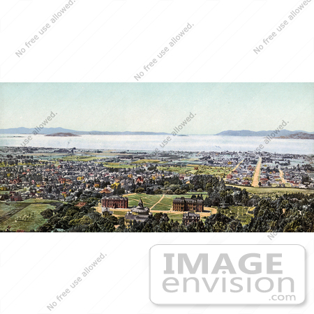 #40959 Stock Photo Of A View On San Francisco And The Golden Gate Straight As Seen From Berkeley Heights, California by JVPD
