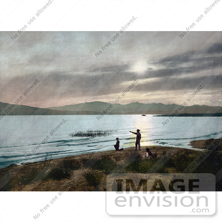 #40966 Stock Photo Of People On The Beach At Utah Lake In Utah by JVPD