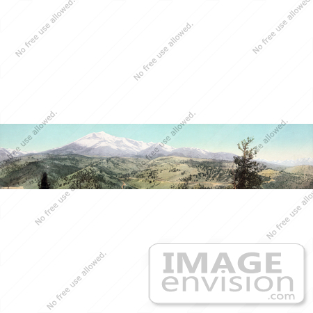 #40969 Stock Photo Of A Panoramic View Of Snow On The Mountains At Marshall Pass, Colorado by JVPD