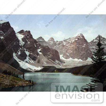 #40970 Stock Photo Of Valley Of The Ten Peaks Mountains Surrounding Moraine Lake In Banff National Park, Alberta, Canada by JVPD