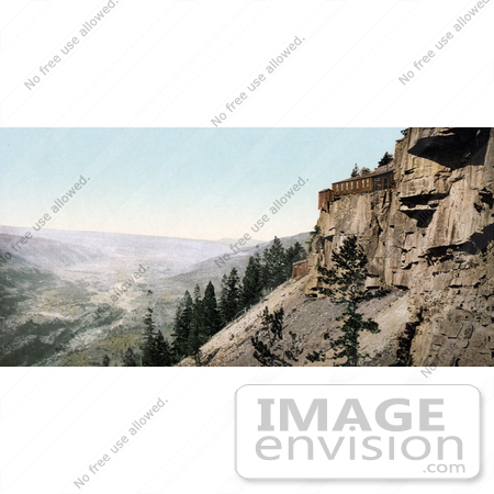 #40975 Stock Photo Of The American-Nettie Mine On A Cliffside In Ouray, Colorado by JVPD