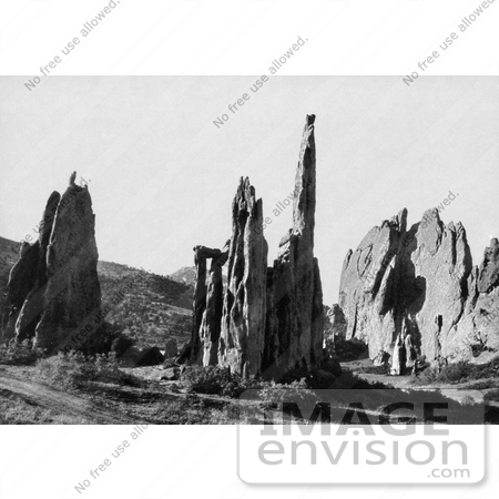 #41004 Stock Photo Of Cathedral Spires In The Garden Of The Gods In Colorado Springs, Colorado by JVPD